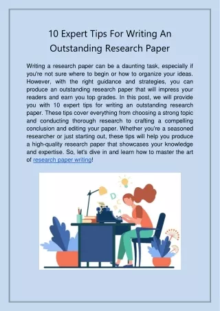 10 expert tips for writing an outstanding research paper
