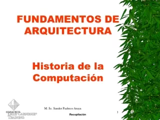 fundamentos de arquitectura h istoria de la c omputaci n