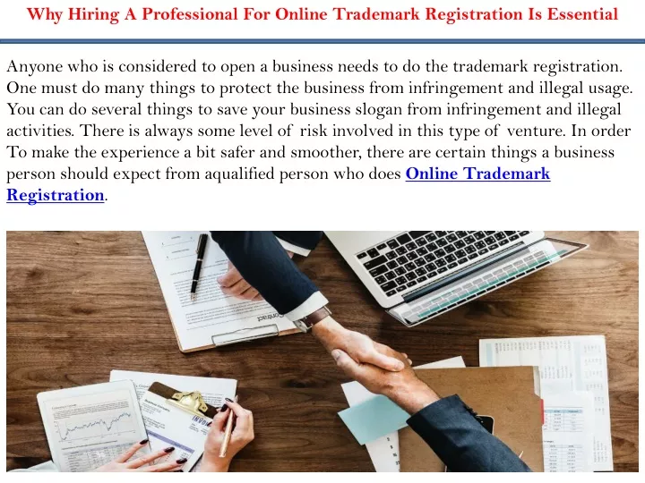 why hiring a professional for online trademark