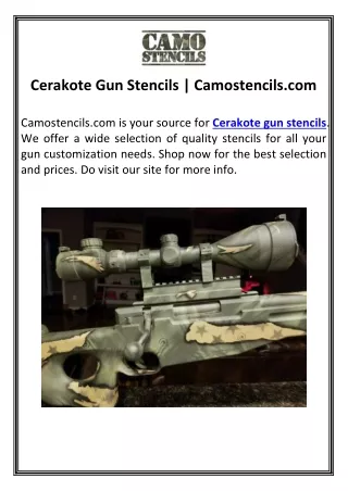 Cerakote Gun Stencils | Camostencils.com