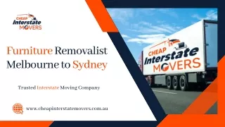 Furniture Removalist Melbourne to Sydney | Cheap Interstate Movers