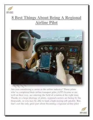 8 Best Things About Being A Regional Airline Pilot