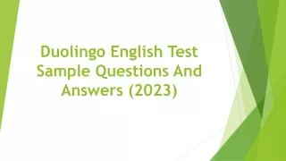 Duolingo English Test Sample Questions And Answers (