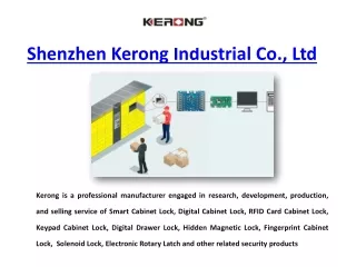 Shenzhen Kerong Industrial Co., Ltd - Digital Cabinet Lock