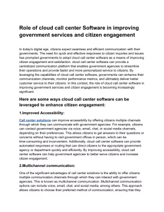Role of Call Center Software in improving government services and citizen engagement.docx
