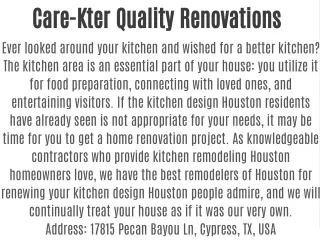 Care-Kter Quality Renovations