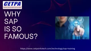 why sap is so famous