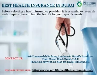 Best Health Insurance in Dubai