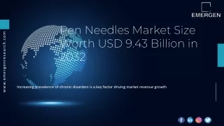 Pen Needles Market Size Worth USD 9.43 Billion in 2032