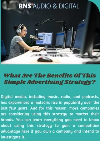 What Benefits Of the Best Audio & Digital Advertising Strategy?