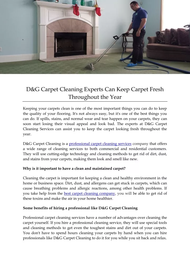 d g carpet cleaning experts can keep carpet fresh