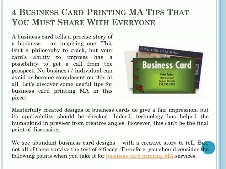 4 business card printing ma tips that you must share with everyone