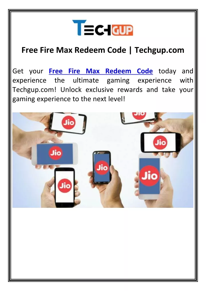 free fire max redeem code techgup com