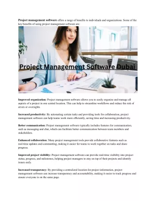 project management software offers a range