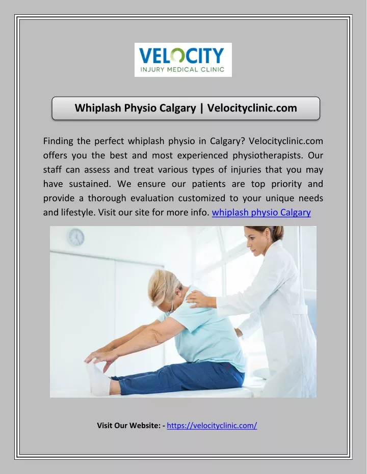 whiplash physio calgary velocityclinic com