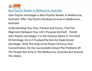 best psychic reader in melbourne australia john