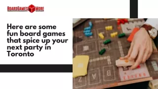 here are some fun board games that spice up your