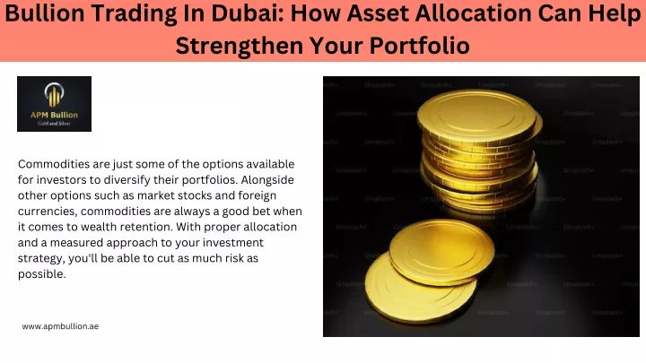 bullion trading in dubai how asset allocation