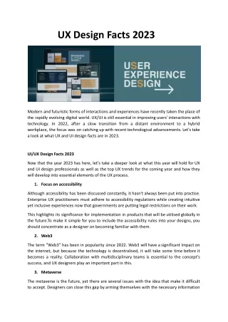 UX Design Facts 2023