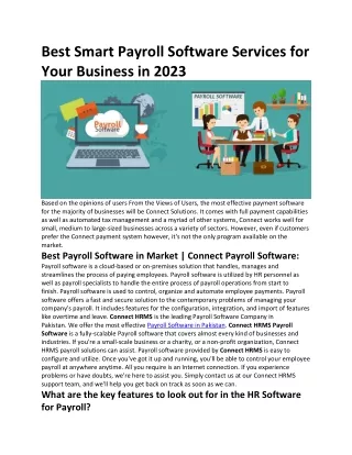 Best Smart Payroll Software Services for Your Business in 2023