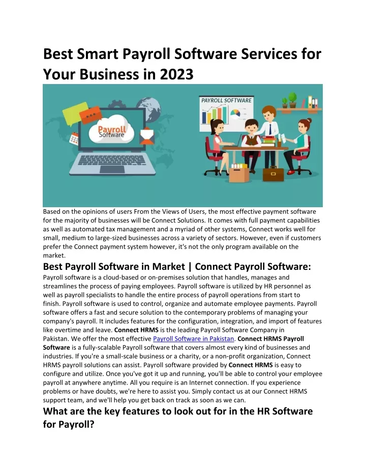 best smart payroll software services for your