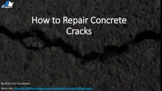 How to Repair Concrete Cracks