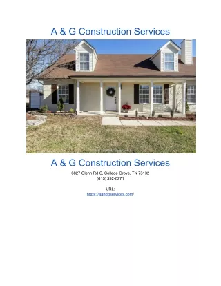 a g construction services