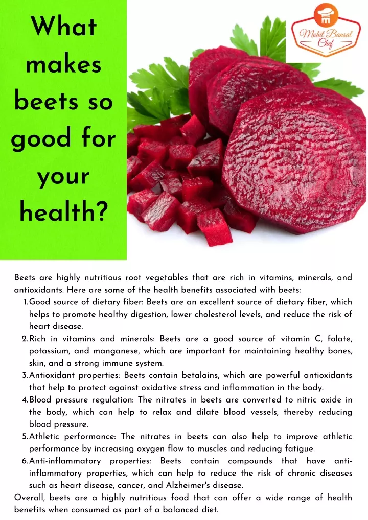 what makes beets so good for your health