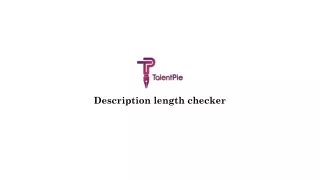 Description length checker
