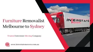 Furniture Removalist Melbourne to Sydney | Interstate Movers