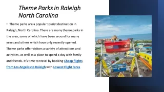 Theme Parks in Raleigh North Carolina