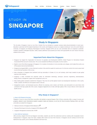 Study in Singapore 2023 Universities, Eligibility, Cost and Scholarship