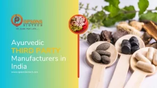 Ayurvedic Third Party Manufacturers in India | Opsons Biotech