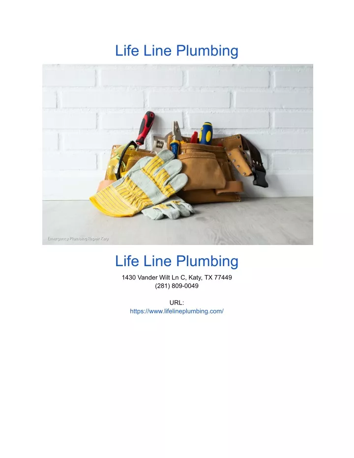life line plumbing