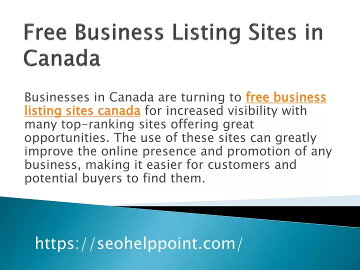 f ree business listing sites in canada