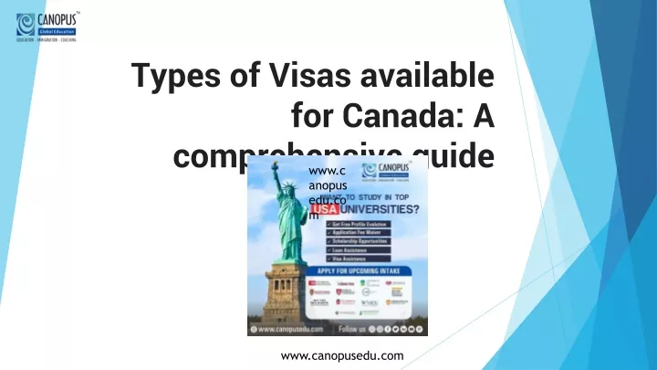 types of visas available for canada a comprehensive guide