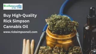 Buy High-Quality Rick Simpson Cannabis Oil