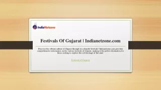 Festivals Of Gujarat  Indianetzone.com