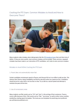 cracking the pte exam common mistakes to avoid