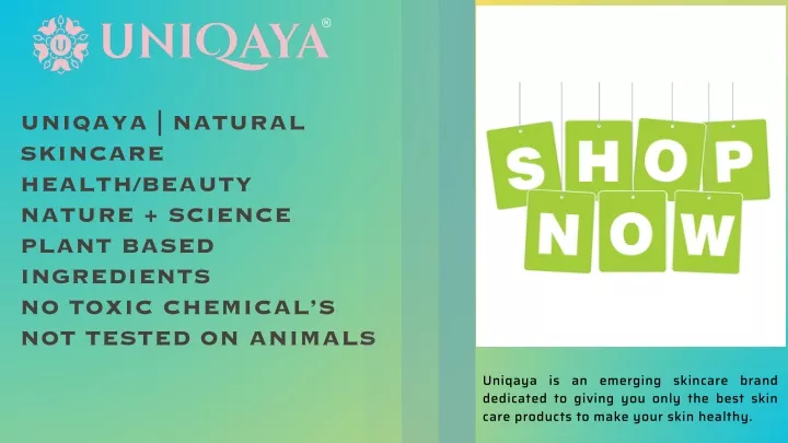 uniqaya natural skincare health beauty nature