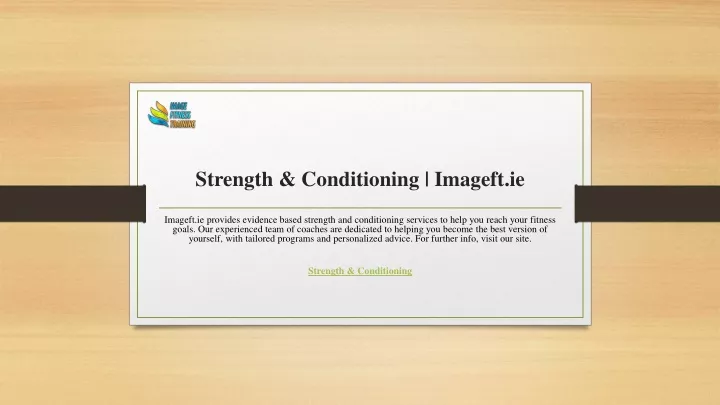 strength conditioning imageft ie