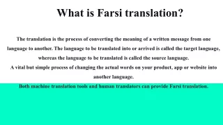 what is farsi translation