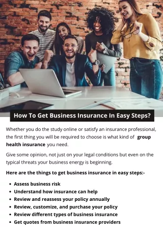 How To Get Business Insurance In Easy Steps