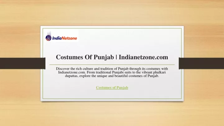 costumes of punjab indianetzone com