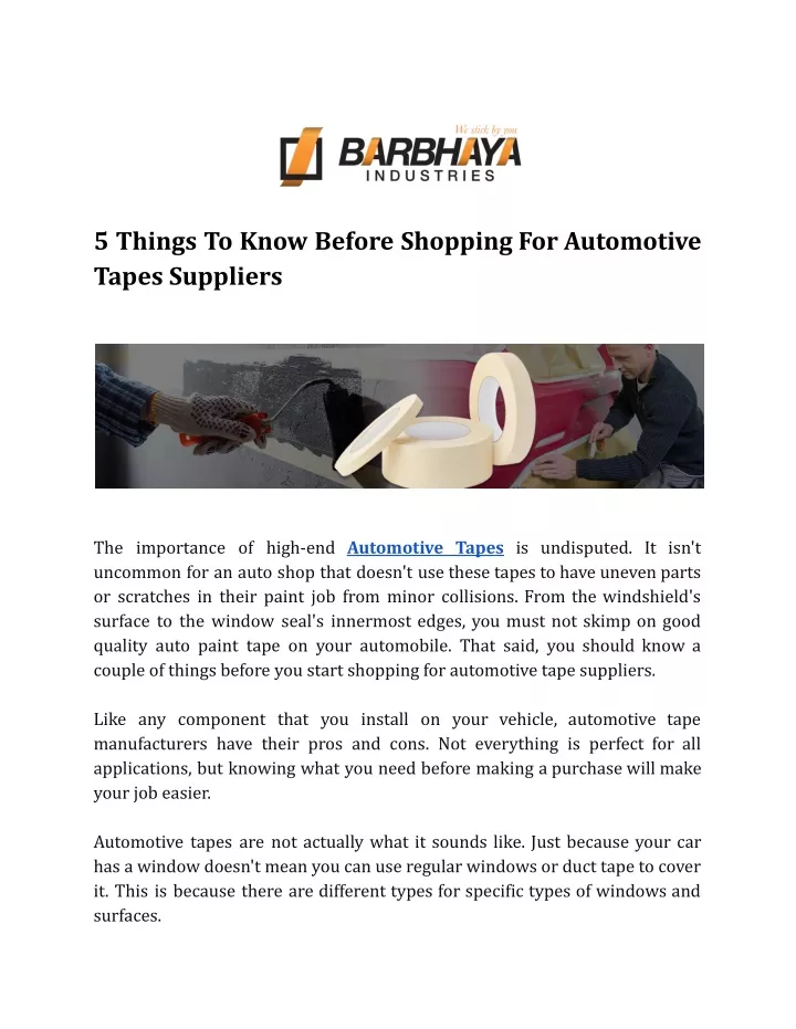 5 things to know before shopping for automotive