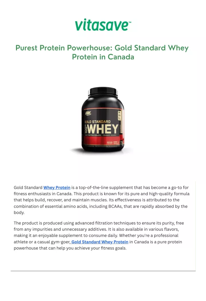 purest protein powerhouse gold standard whey