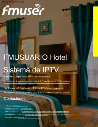 Introducción completa de la solución de IPTV para hoteles FMUSER