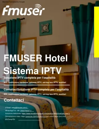 Introduzione completa della soluzione IPTV per hotel FMUSER