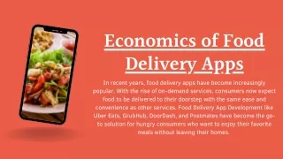 economics of food delivery apps in recent years