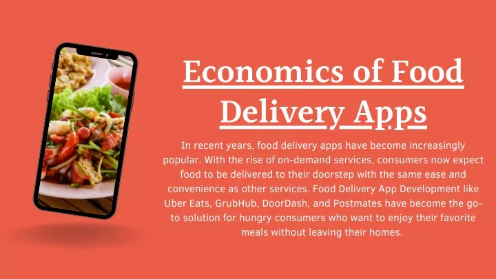 economics of food delivery apps in recent years